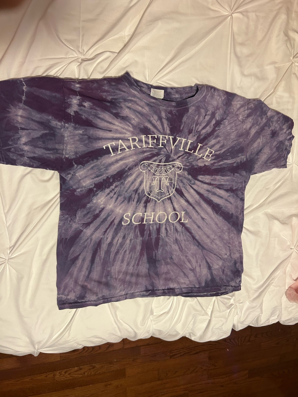 Tariffville School Purple Tie-Dye T-Shirt